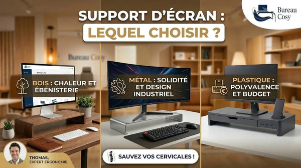 Support d'écran en bois, métal ou plastique : Le guide ultime pour sauver vos cervicales