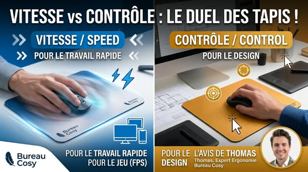 Vitesse vs Contrôle : Quel tapis de souris pour votre santé et votre performance ?