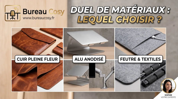 Cuir, aluminium, feutre : Pourquoi le choix des matériaux change tout pour vos accessoires de bureau