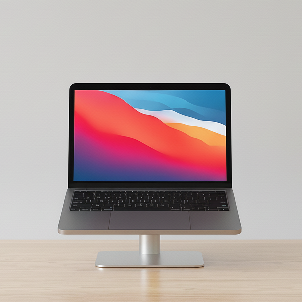 Support rehausseur en aluminium pour ordinateur portable sur bureau en bois, accessoire ergonomique pour home office