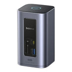 12-in-1 HDMI SD TF Hub USB-C 12-en-1 Aluminium – Dual 4K@60Hz, Charge 100W, Vitesse 10Gbps, Design Vertical Premium