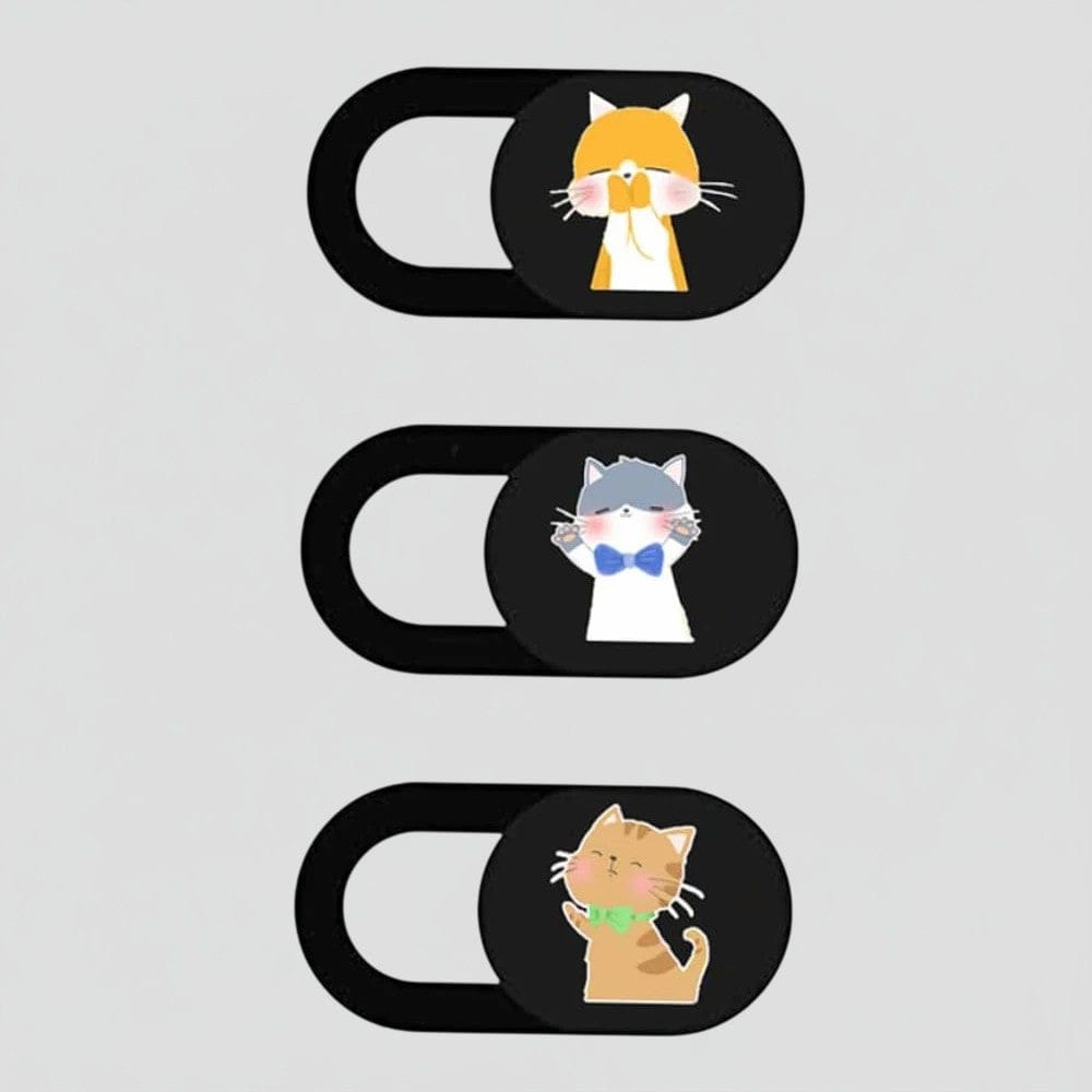 3 pièces Style 1 Cache Webcam Chat - Lot de 3/6 Pièces Protection Vie Privée Universelle