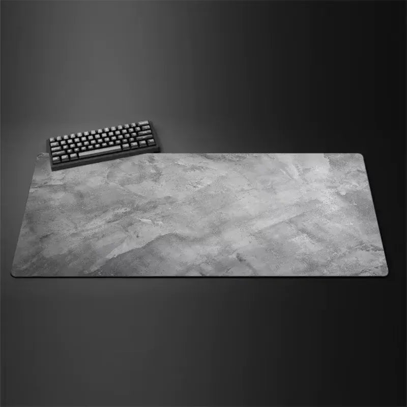 300X700X2mm Tapis de Souris XXL Gris Marbré - Station de Travail Étendue pour Télétravail