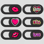 6 pièces Cache Webcam Ultra-Mince avec Designs Romantiques - Protection de Vie Privée