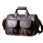 Bastion, le porte-documents homme élégant en cuir véritable chocolat. Idéal comme grand sac ordinateur ou grand sac ordi.