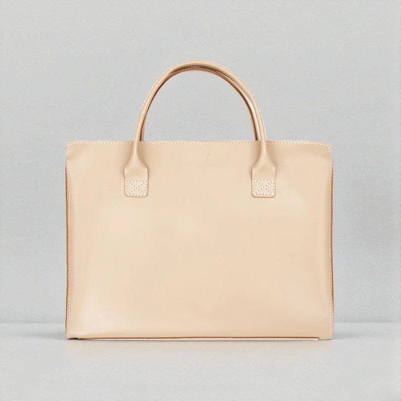 Beige / 15.6 pouces Sacoche Ordinateur Pour Femme Cuir Synthétique Élégant 13 à 16 Pouces