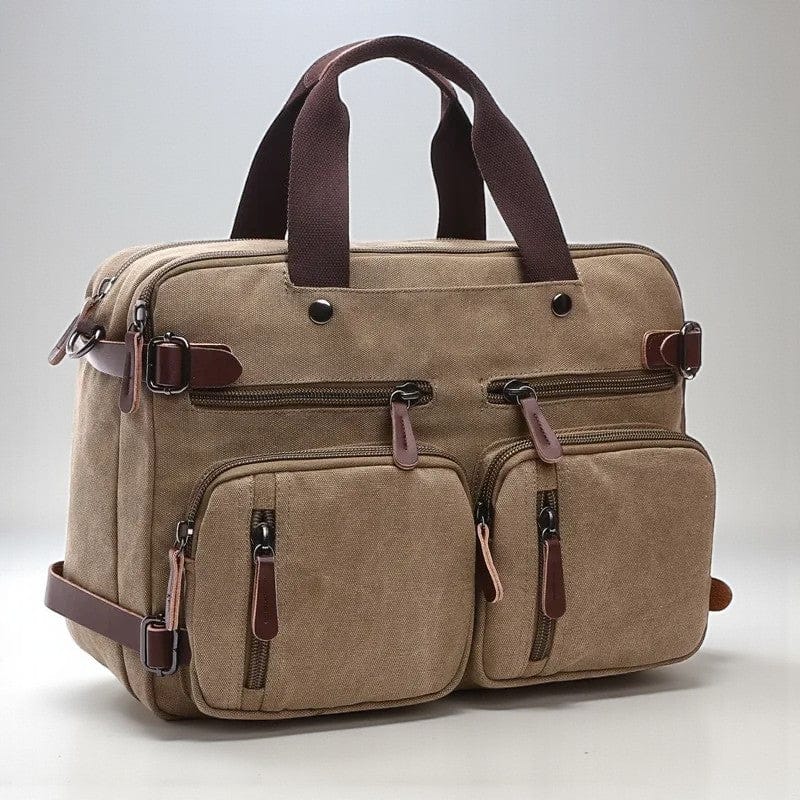 Beige / 15 pouces Sac Ordinateur Pour Homme Business - Sacoche Convertible 11-17 Pouces