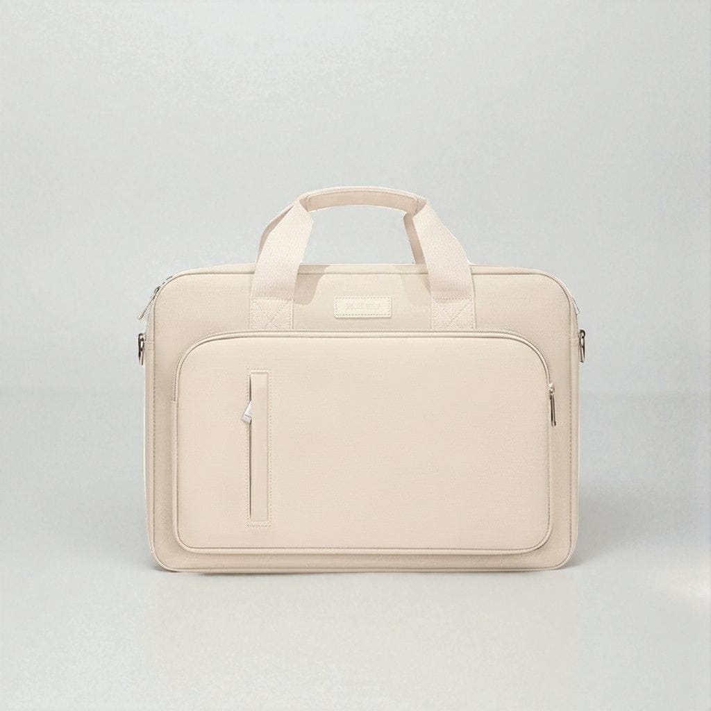 Beige / 17.3 pouces Sacoche Ordinateur Pour Femme - Imperméable avec Protection Airbag Intégrée