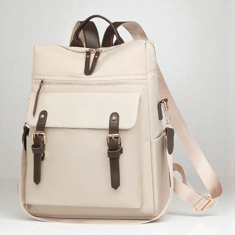 Beige Sac À Dos Ordinateur Femme Élégant Grande Capacité