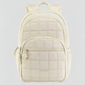 Beige Sac À Dos Ordinateur Femme Matelassé 15,6 Pouces