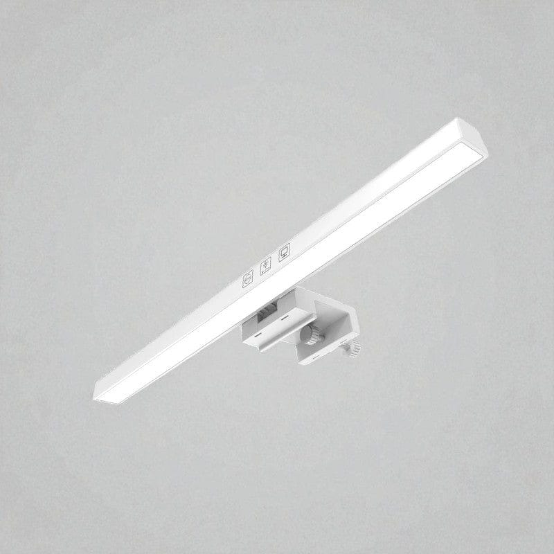 Blanc - 33cm Lampe de Bureau LED à Fixation Écran - Éclairage Ergonomique Anti-Fatigue