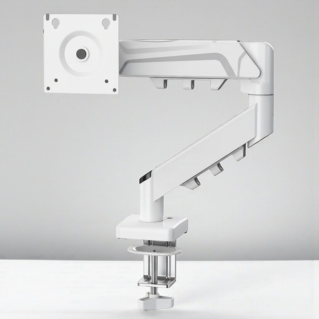 Blanc Bras Écran PC Articulé Réglable 13 à 32 Pouces - Support Bureau Ajustable