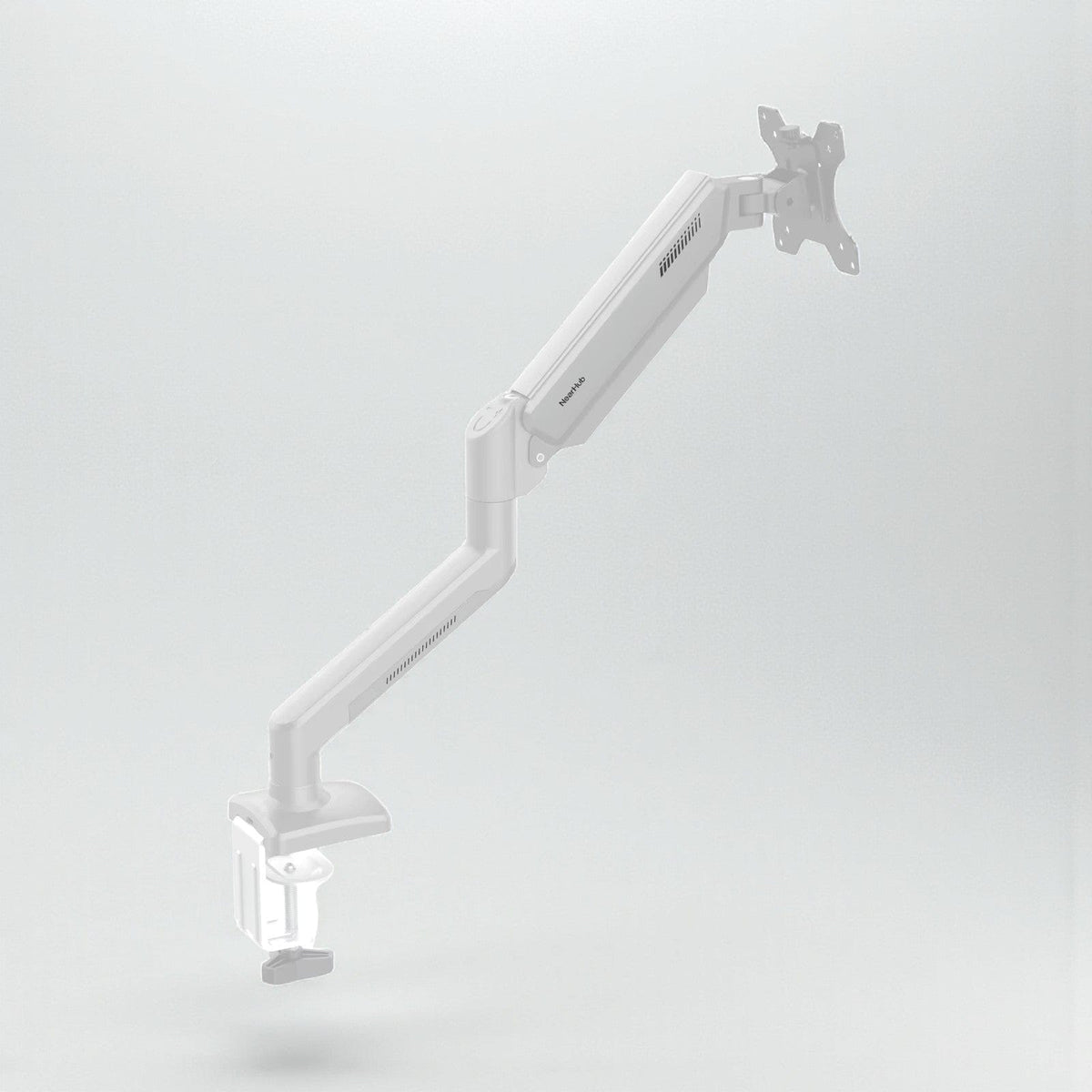 Blanc Bras Écran PC Articulé Simple 13-32 pouces - Support Bureau Ergonomique