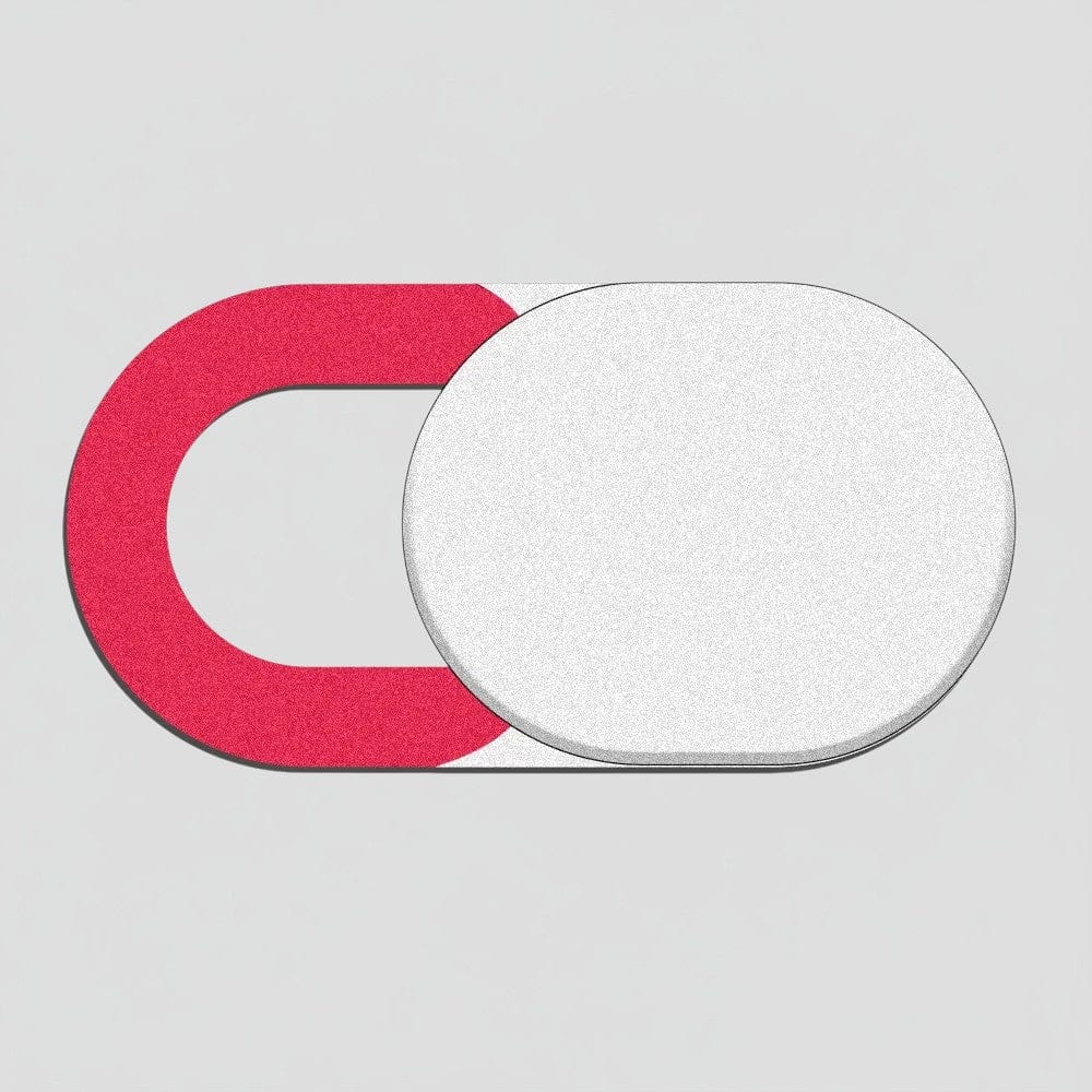 Blanc Cache Webcam Coulissant - Protection Confidentialité pour Ordinateur et Appareils Mobiles