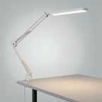 Blanc Lampe de Bureau LED Articulée avec Pince - Protection Oculaire et Éclairage Ajustable