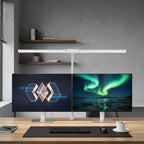 Blanc Lampe de Bureau LED Flexible à Bras Articulés - Éclairage Intelligent pour Station de Travail