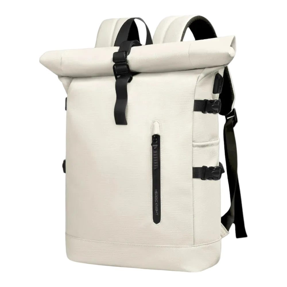 Blanc Sac À Dos Ordinateur Portable Extensible 15,6 Pouces Roll-Top Imperméable