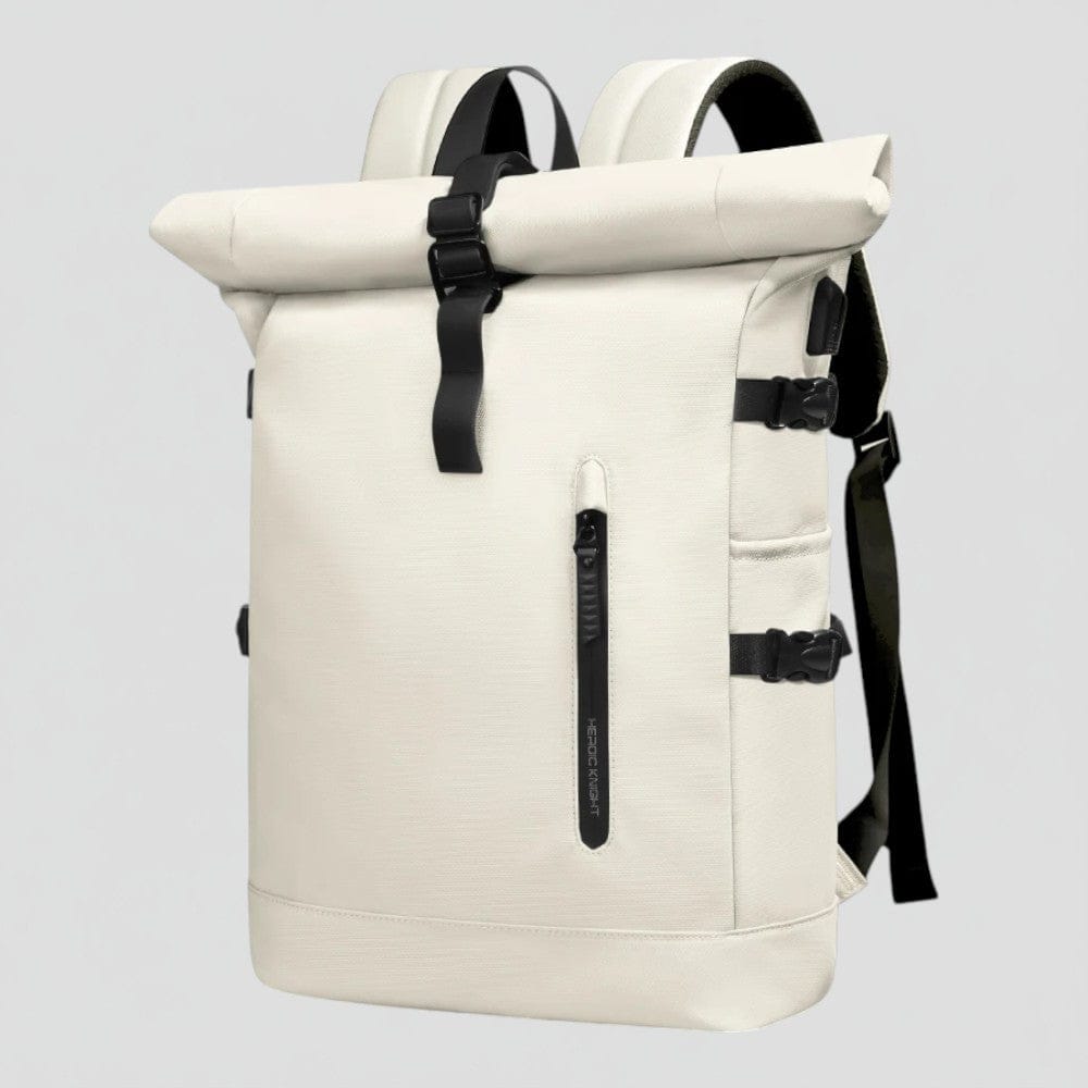 Blanc Sac À Dos Ordinateur Portable Extensible 15,6 Pouces Roll-Top Imperméable