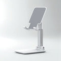 Blanc Support Téléphone Pliable et Réglable Angle et Hauteur | Base Stable avec Antidérapant