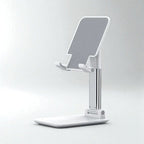 Blanc Support Téléphone Pliable et Réglable Angle et Hauteur | Base Stable avec Antidérapant