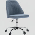 Bleu Chaise de Bureau Pivotante Compacte - Design Moderne avec Roulettes