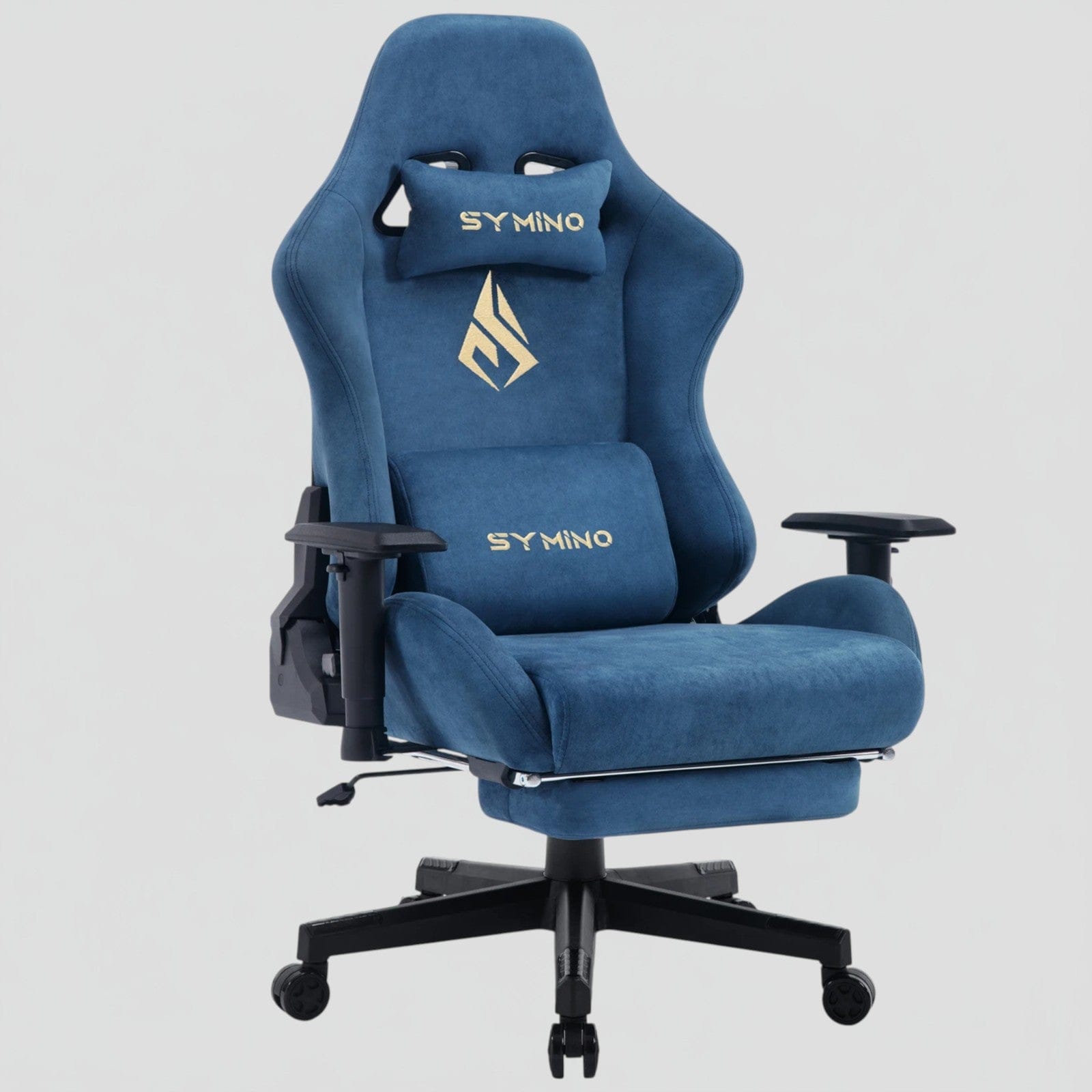 Bleu Chaise Gaming Ergonomique avec Repose-Pieds - Fauteuil Bureau Respirant Inclinable 150°