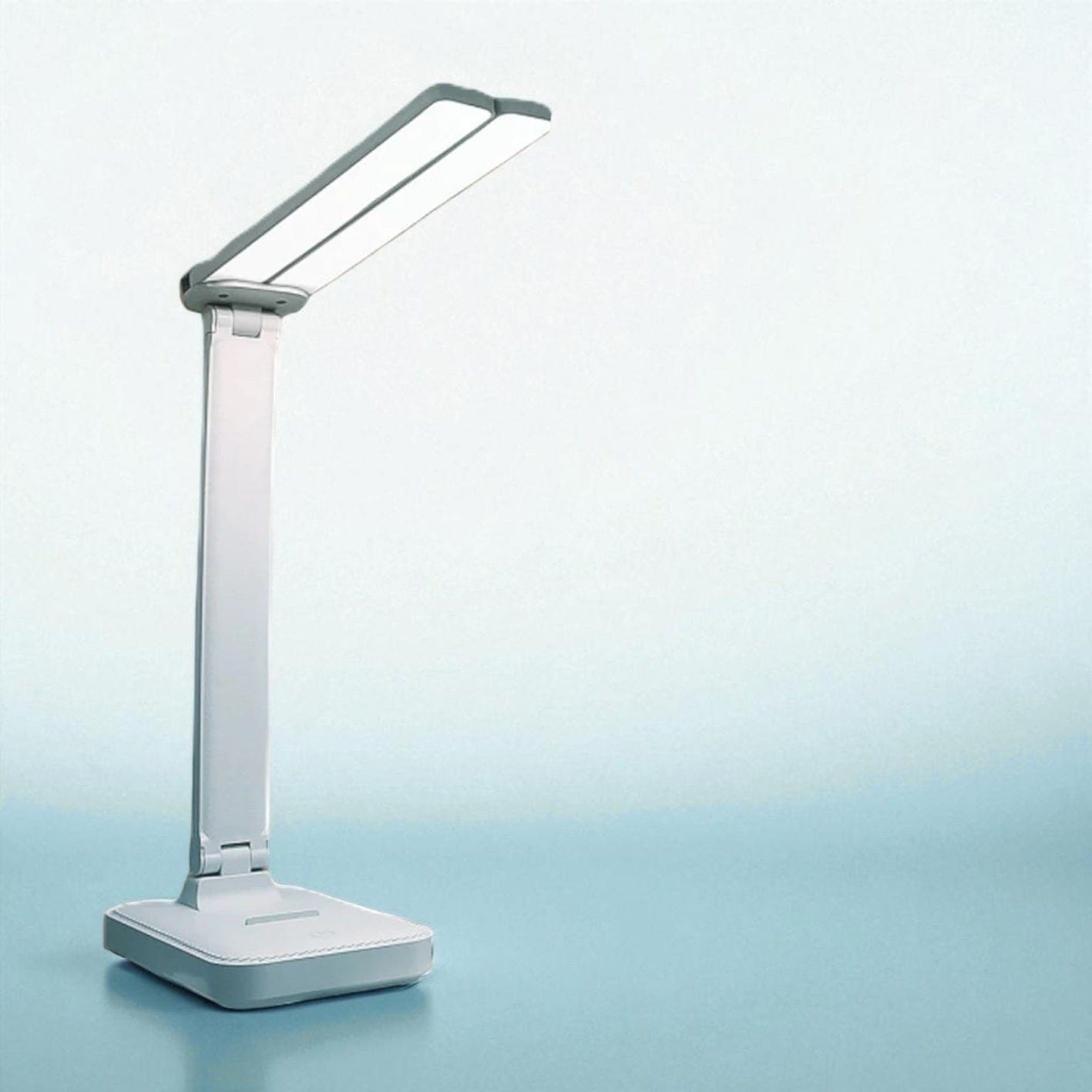Bleu clair Lampe de Bureau LED Pliable à Gradation Continue - Protection Oculaire et Batterie Rechargeable