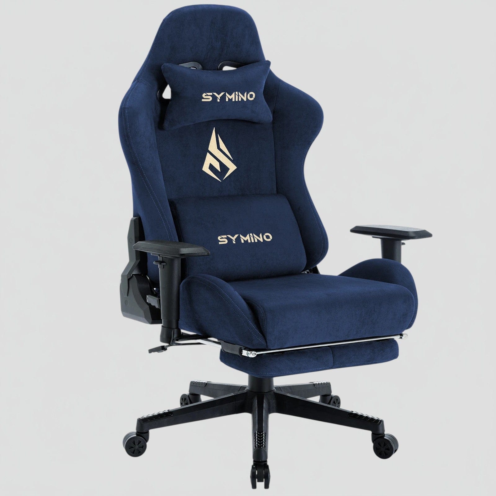 Bleu Marine Chaise Gaming Ergonomique avec Repose-Pieds - Fauteuil Bureau Respirant Inclinable 150°