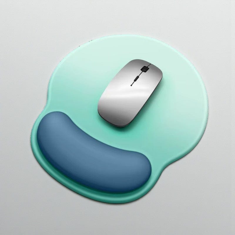 Bleu vert Tapis de Souris Ergonomique avec Repose-Poignet - Support Confort 22x25cm