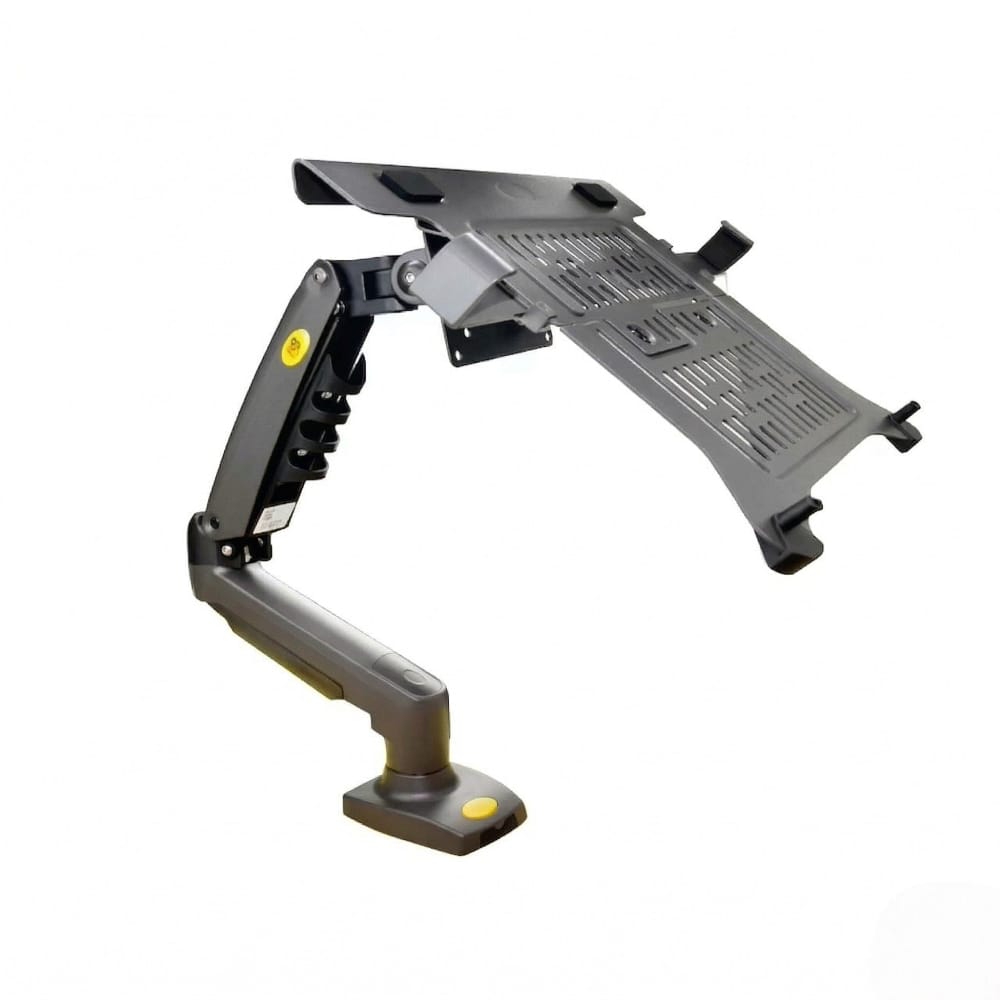 Vue isolée sur fond blanc du support PC portable NB Elite Air-Flow en finition anthracite mat