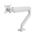 Support d'écran PC articulé AeroFlex Pro en version acier blanc - Vue de studio sur fond blanc.