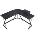 Photo studio principale sur fond blanc du bureau d'angle Apex-X avec sa finition effet carbone