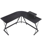Photo studio principale sur fond blanc du bureau d'angle Apex-X avec sa finition effet carbone