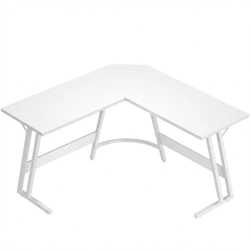 Vue d'ensemble du bureau d'angle blanc KRYON 130x130x75