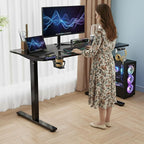 Bureau Assis Debout Électrique 120×60 cm - Réglage de Hauteur Intelligent avec Mémoire de Positions