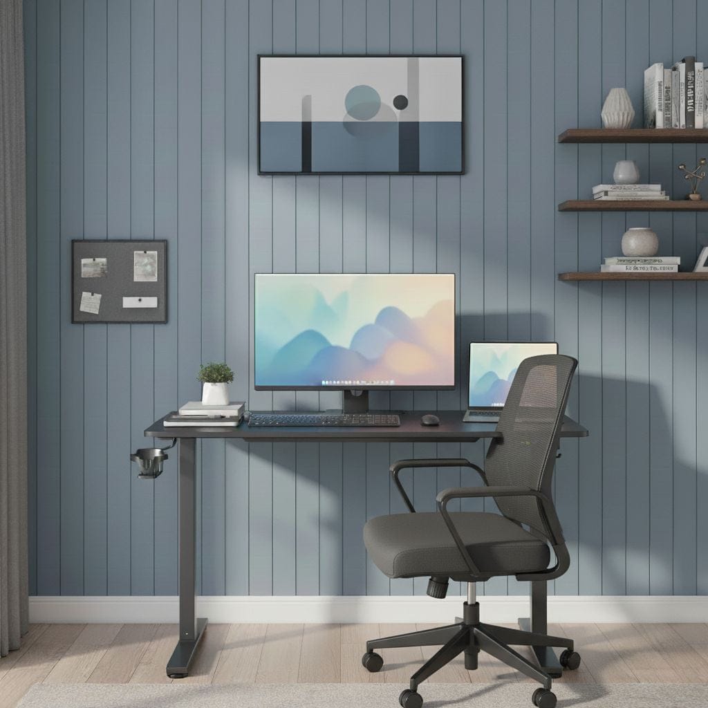 Bureau Assis Debout Électrique 120×60 cm - Réglage de Hauteur Intelligent avec Mémoire de Positions