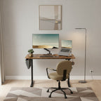 Bureau Assis Debout Électrique 120x60cm avec Porte Documents Latéral - Hauteur Réglable 72-120cm