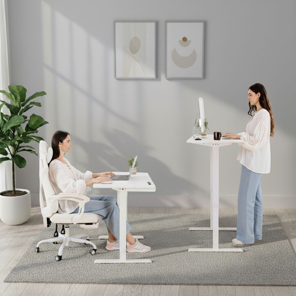 Bureau Assis Debout Électrique Réglable en Hauteur 140-160 cm avec Moteur Silencieux