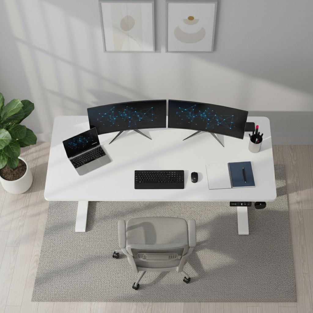 Bureau Assis Debout Électrique Réglable en Hauteur 140-160 cm avec Moteur Silencieux