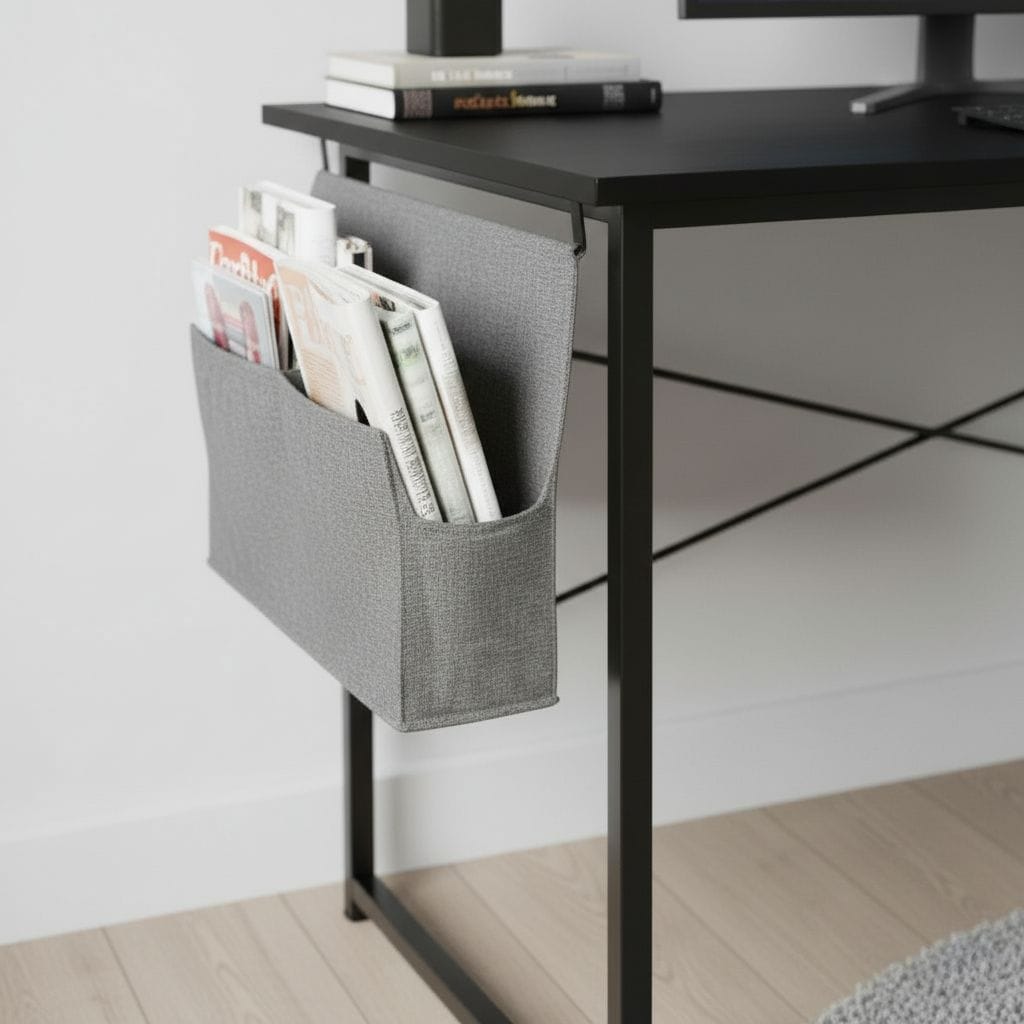 Bureau Bois MDF Compact avec Rangement - 100cm/120cm