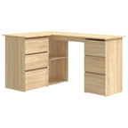 Bureau d'angle avec rangements Nook en bois Sonoma sur fond blanc