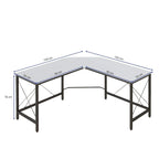 Bureau d'Angle en L 150x150 cm - Structure Métallique Renforcée