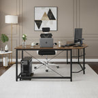 Bureau d'Angle en L 170cm - Station de Travail Gaming et Télétravail