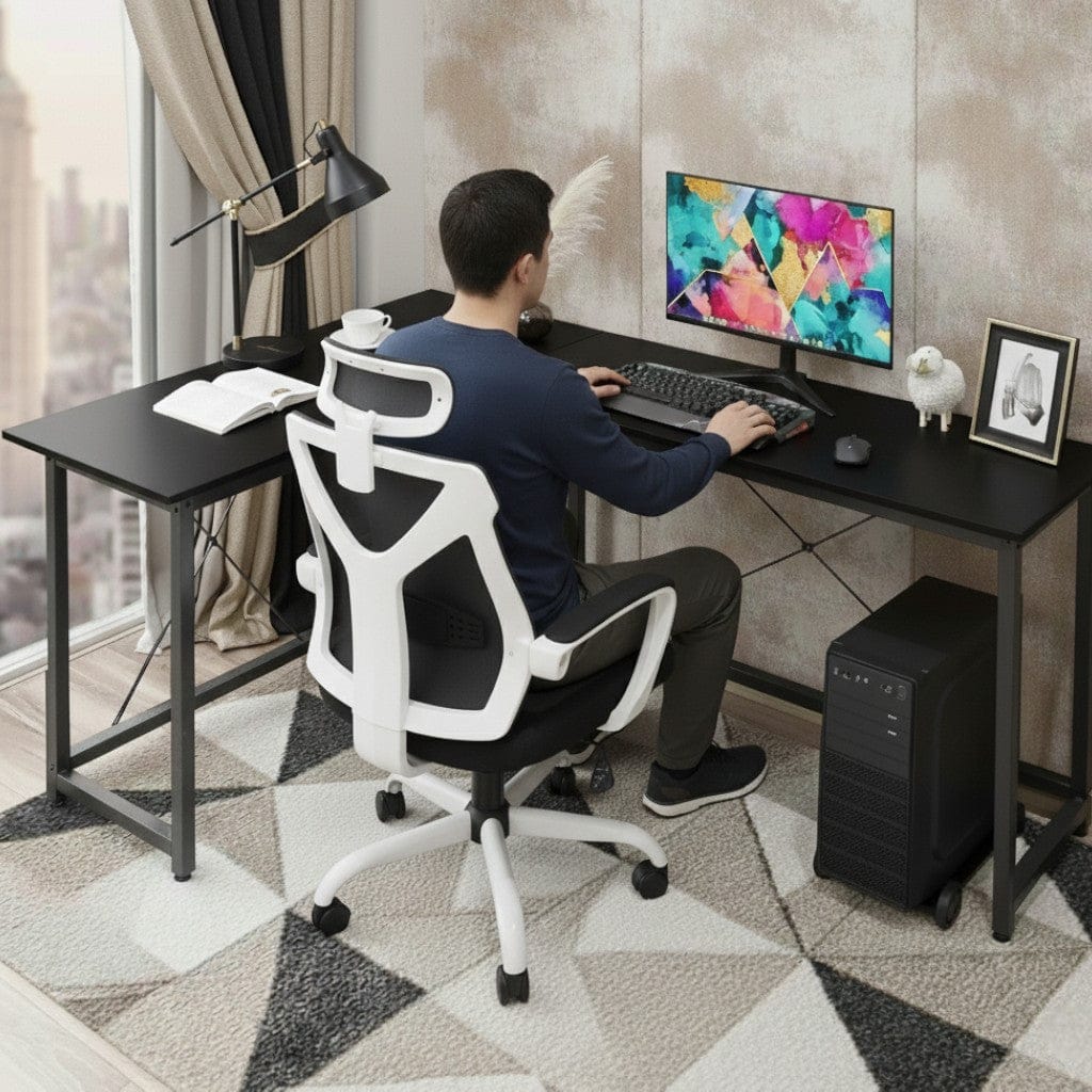 Bureau d'Angle en L 170cm - Station de Travail Gaming et Télétravail