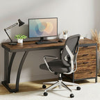 Bureau en Bois Industriel avec 3 Tiroirs Réversibles 150 cm