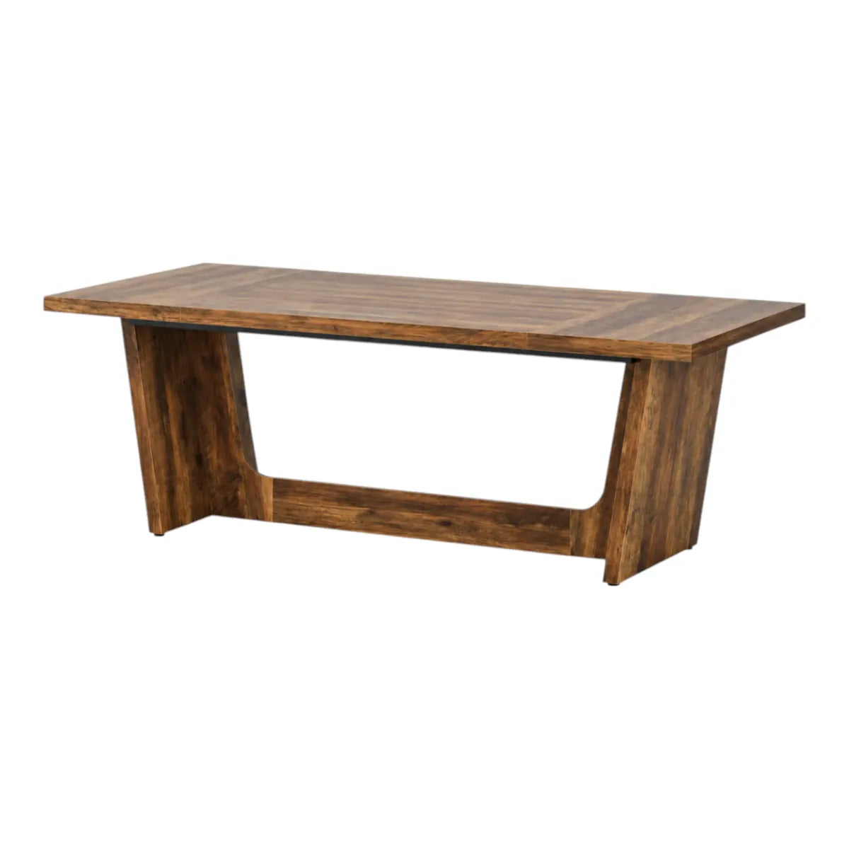 Bureau en bois Le Colosse vu de face, design industriel robuste.