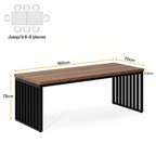 Schéma technique et dimensions du bureau en bois LignaTandem