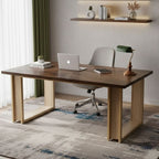 Bureau en Bois Massif 160 cm - Station de Travail Moderne avec Structure en Luge