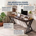 Infographie des bénéfices ergonomiques et du bien-être du bureau en bois Z-Desk