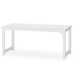 Bureau blanc minimaliste Pro Design de 160 cm de long avec structure robuste et stable pour un espace de travail professionnel.